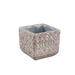 Blumentopf -Jenah- Zement 12x13cm braun