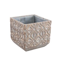 Blumentopf -Jenah- Zement 18x19cm braun