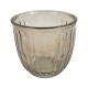 Teelichthalter Joy Glas 13cm braun