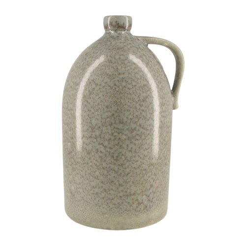 Vase Flasche Keramik 36cm grau