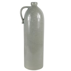 Vase Flasche Keramik 50cm grau