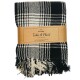 Decke -Plaid- Baumwolle 160x160cm schwarz-weiss