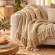 Decke -Plaid- Baumwolle 150x125cm creme