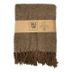 Decke -Plaid- Baumwolle 150x125cm braun