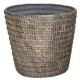 Blumentopf -Notch- Metall 32x37cm antik-silber