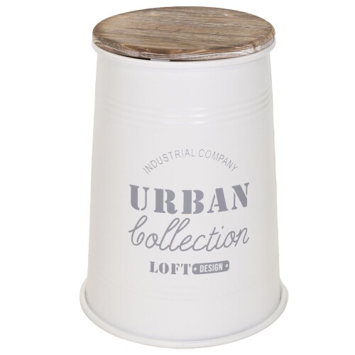 Hocker -Laundry- Metall 45x34cm weiss