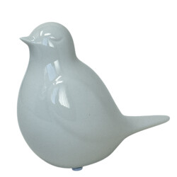 Vogel Porzellan 6x7cm weiss