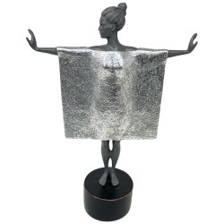 Dekofigur -Isabella- Polyresin 22cm silber