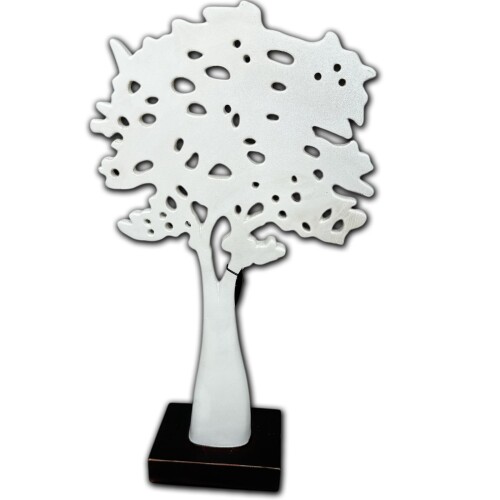 Baum -Redwood- Polyresin 30cm weiss