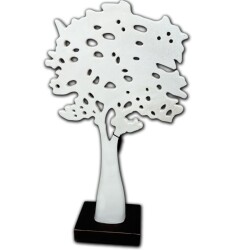 Baum -Redwood- Polyresin 30cm weiss