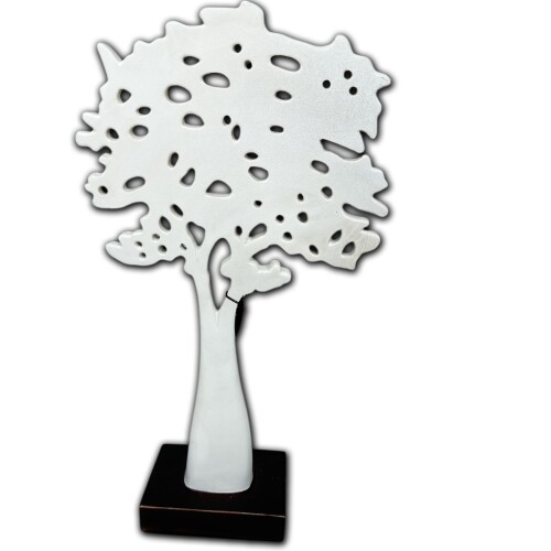 Baum -Redwood- Polyresin 40cm weiss