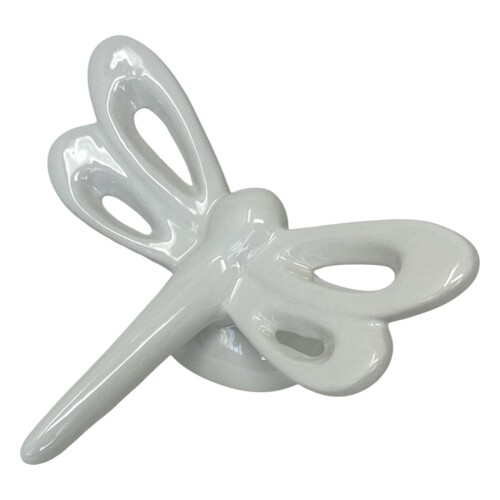 Libelle Deko Porzellan 6x10cm weiss