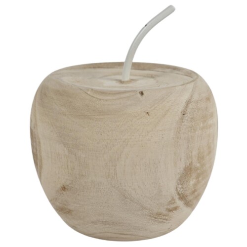 Apfel Deko Holz 18cm natur