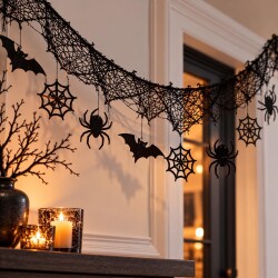 Girlande -Halloween- Deko 4m schwarz