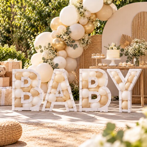 Ballonrahmen -Baby- 80cm weiss