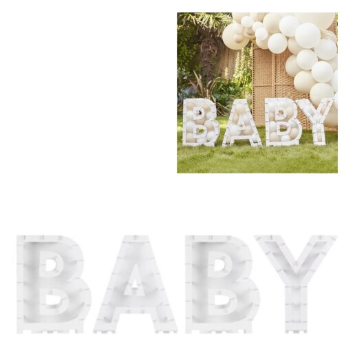 Ballonrahmen -Baby- 80cm weiss