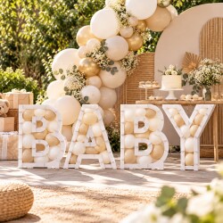 Ballonrahmen -Baby- 80cm weiss