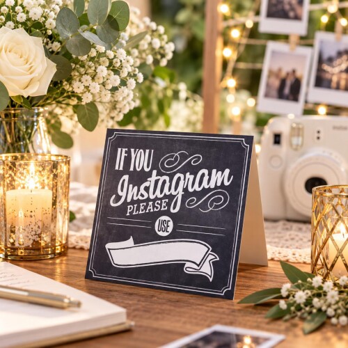 Tischschilder -Instagram- 5er-Pack