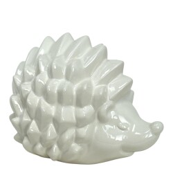 Deko Igel -Max- Porzellan 15cm weiss