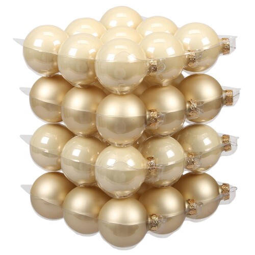 Baumkugel 36er-Set Glas 6cm champagne