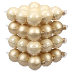 Baumkugel 36er-Set Glas 6cm champagne