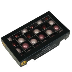Baumkugel 24er-Set Glas 2,5cm mehrfarbig
