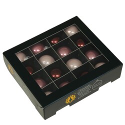 Baumkugel 16er-Set Glas 3cm mehrfarbig