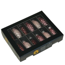 Baumkugel Zapfen 12er-Set Glas 6cm mehrfarbig
