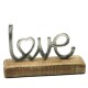 Schriftzug -Love- Alluminium silber-natur