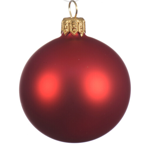 Baumkugel 6er-Set Glas 6cm rot