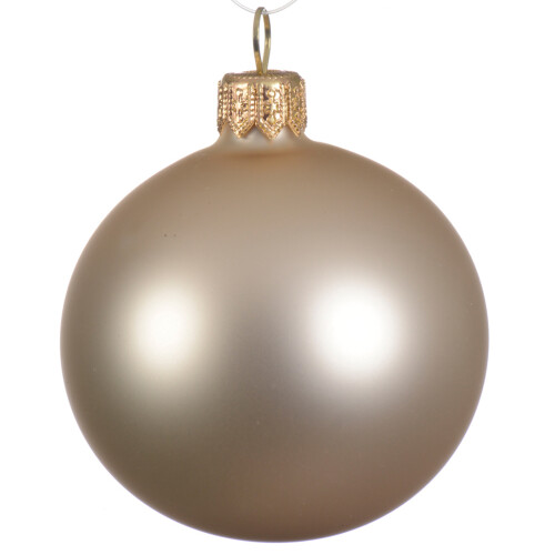 Baumkugel 6er-Set Glas 6cm pearl
