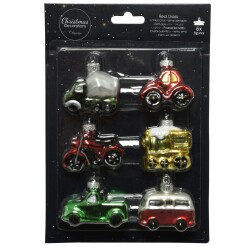 Baumkugel Figuren 6er-Set Glas 5cm bunt