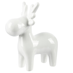 Hirsch Porzellan 11x10cm weiss