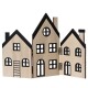 Haus Deko Holz 20x30cm schwarz-natur