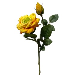 Kunstblume Rose -Real Touch- 48cm gelb