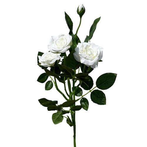 Kunstblume Mini-Rosen 72cm weiss