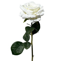 Kunstblume Rose 70cm weiss