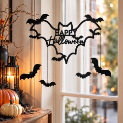Happy Halloween Deko Holz 40cm schwarz