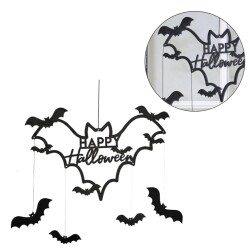 Happy Halloween Deko Holz 40cm schwarz