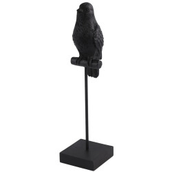 Dekofigur Vogel Polyresin 31cm schwarz