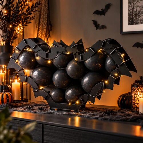 Fledermaus Licht Set 90cm schwarz