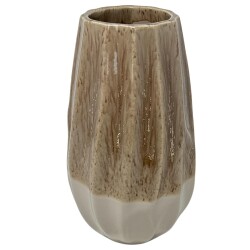 Vase Keramik 21x12cm creme-schlamm