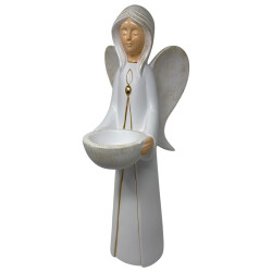 Engel Keramik 46cm weiss