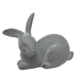 Hase Keramik 5x8cm grau