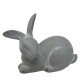 Hase Keramik 8x11cm grau