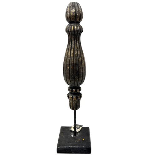 Deko Objekt Trophy Holz 37cm schwarz-gold | Wohndeko