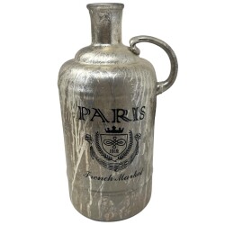 Vase Rusa Glas 33x19cm silber