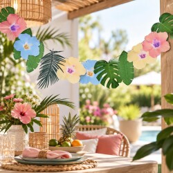 Girlande Tropical Papier 2m bunt