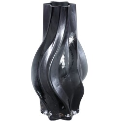 Vase -Florence- Glas 32x17cm schwarz