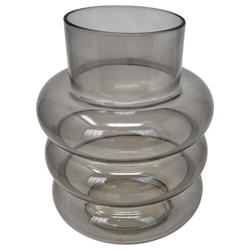 Vase Nikky Welle Glas 22x17cm grau
